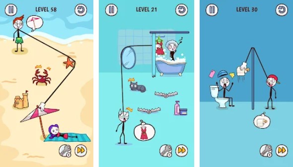Gameplay screenshot from stickman thief for Android