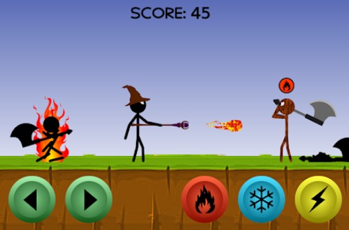Gameplay screenshot from stickman wizard for Android