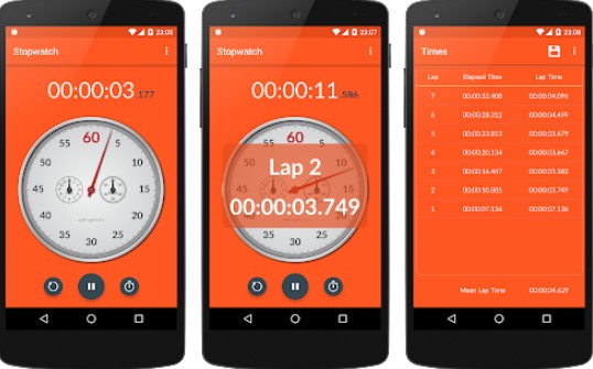 Gameplay screenshot from stopwatch and timer pro for Android