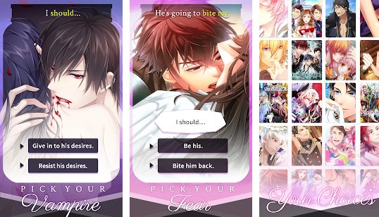 Gameplay screenshot from story jar otome game for Android