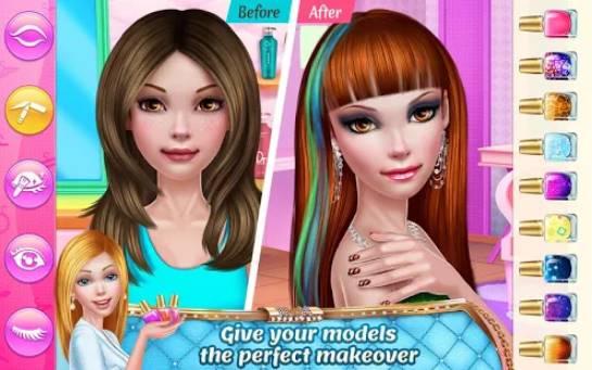 Gameplay screenshot from stylist girl make me gorgeous for Android