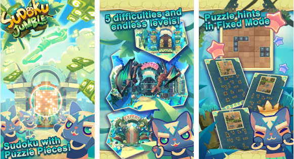 Gameplay screenshot from sudoku jumble for Android