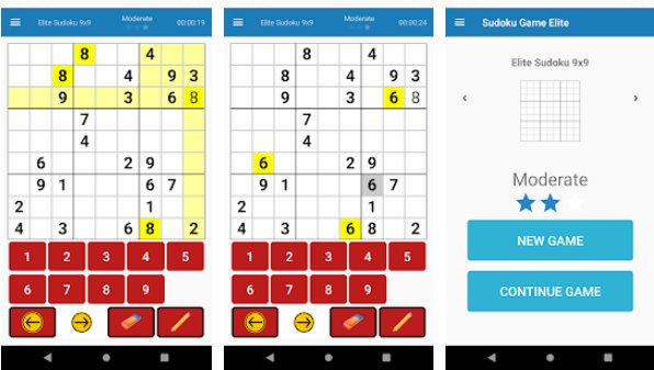 Gameplay screenshot from sudoku no ads for Android