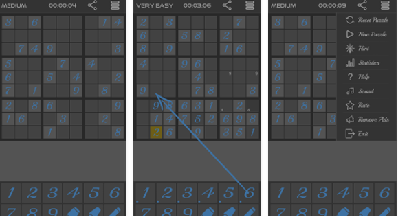 Gameplay screenshot from sudoku professional for Android