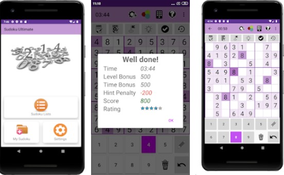 Gameplay screenshot from sudoku ultimate for Android