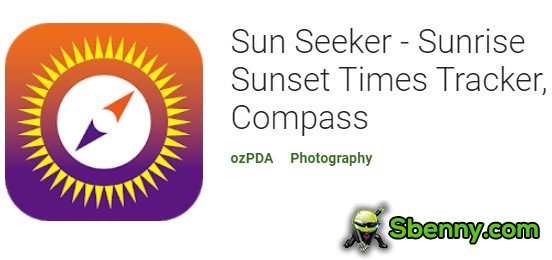 Sonnensucher Sonnenaufgang Sonnenuntergang Zeiten Tracker Kompass