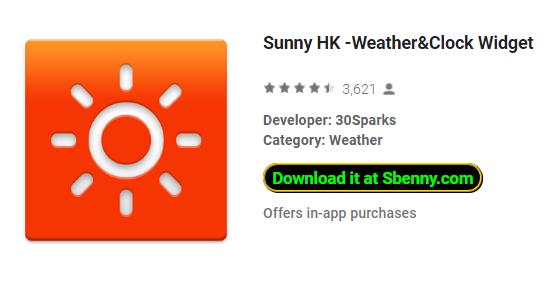 sunny hk weather and clock widget