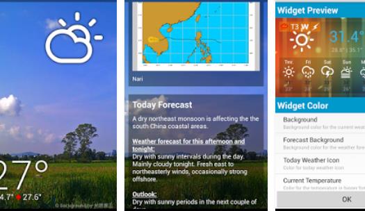 화창한 홍콩 날씨 및 시계 위젯 MOD APK Android