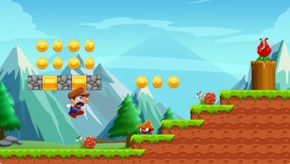 Gameplay screenshot from super bin go adventure jungle for Android