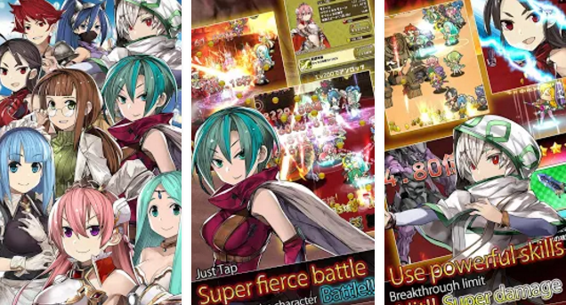 Gameplay screenshot from super damage princess tap jrpg for Android