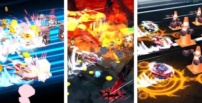 Gameplay screenshot from super god blade vip spin the ultimate top for Android