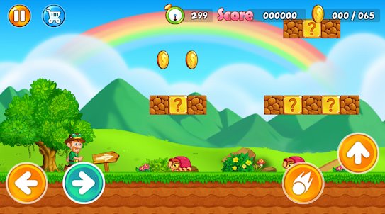 Gameplay screenshot from super jake s adventure jump and run for Android