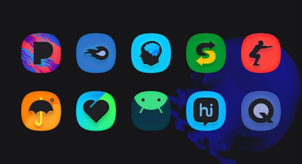 paquete de iconos superblack MOD APK Android