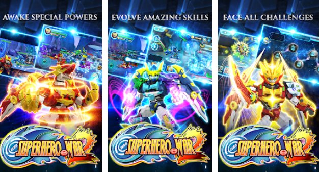 Gameplay screenshot from superhero war premium robot fight action rpg for Android