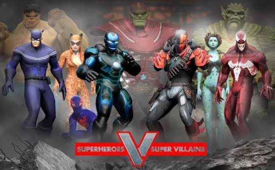 superheroes vs super villains real fighting game