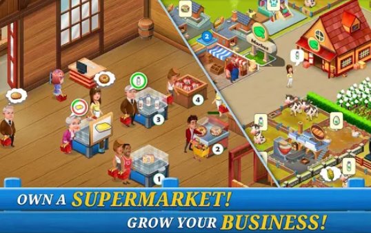 Gameplay screenshot from supermarket city farm tycoon for Android