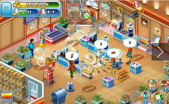 Gameplay screenshot from supermarket mania journey for Android
