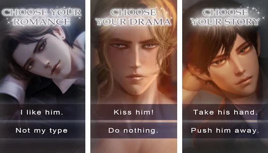 Gameplay screenshot from supernatural investigations romance otome game for Android