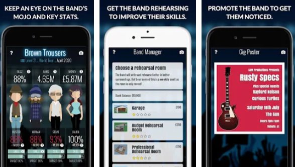 Gameplay screenshot from superstar band manager for Android