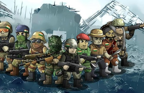 Gameplay screenshot from surgical strike indian army for Android