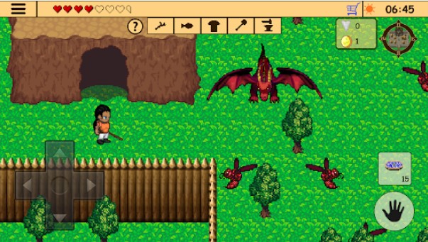 Gameplay screenshot from survival rpg 3 lost in time adventure retro 2d for Android