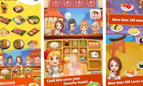 Gameplay screenshot from sushi master cooking story for Android