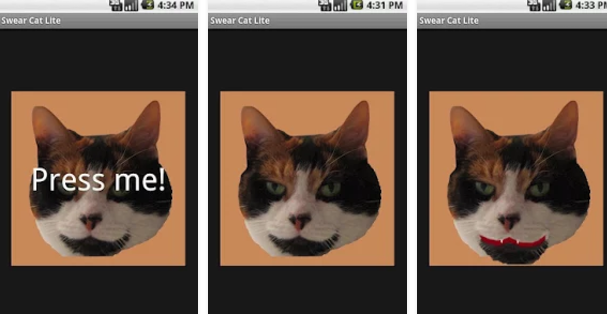 Gameplay screenshot from swear cat for Android