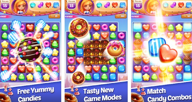 Gameplay screenshot from sweet cookie 2019 puzzle free game for Android