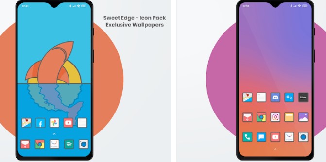 Gameplay screenshot from sweet edge icon pack for Android