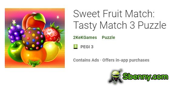 match de fruits sucrés savoureux match 3 puzzle