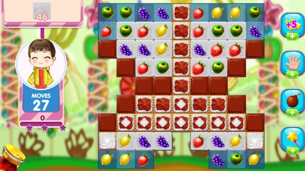 Gameplay screenshot from sweet fruit match tasty match 3 puzzle for Android