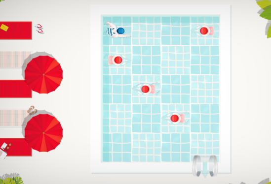 Gameplay screenshot from swim out for Android