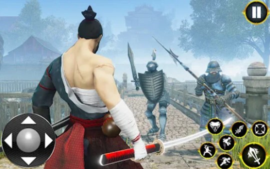 Gameplay screenshot from sword fighting samurai games for Android