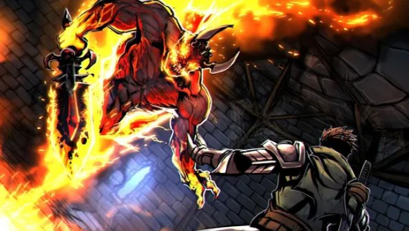 Gameplay screenshot from swordbreaker the game text quest for Android