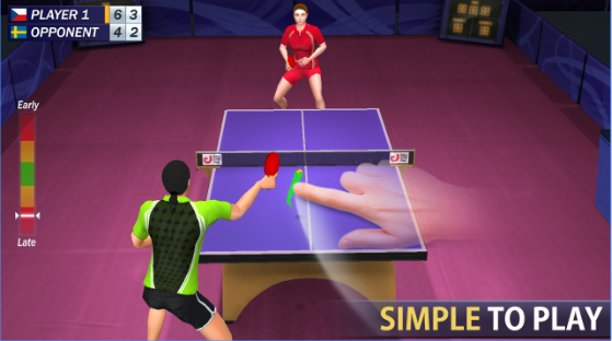 Gameplay screenshot from table tennis for Android