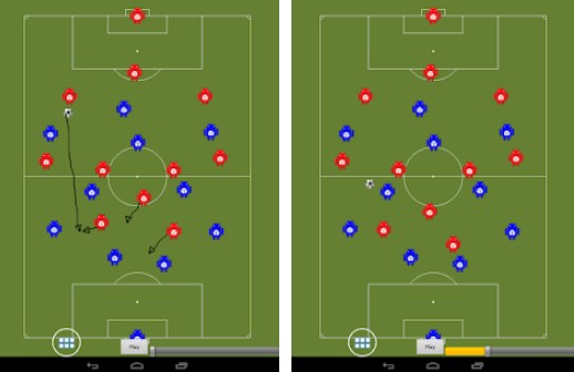 Gameplay screenshot from tactic board soccer for Android