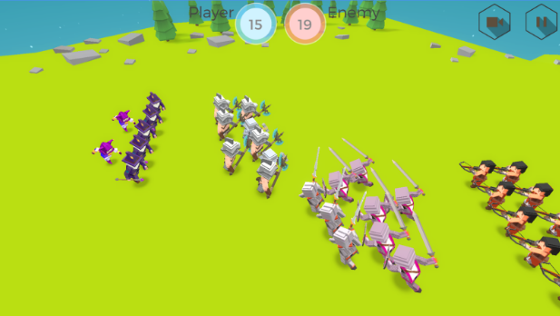 Gameplay screenshot from tactical battle simulator for Android