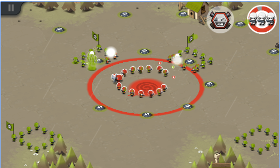 Gameplay screenshot from tactile wars for Android