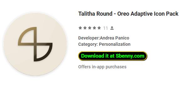 Talitha round oreo pacote de ícones adaptativos