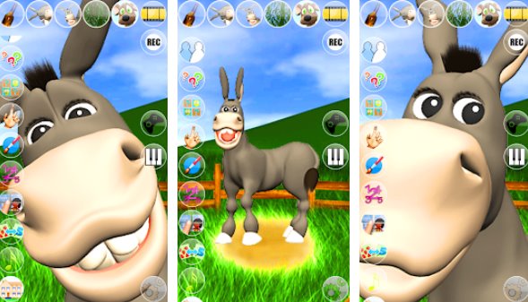 Gameplay screenshot from talking donald donkey for Android