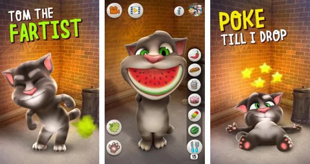 Gameplay screenshot from talking tom cat for Android