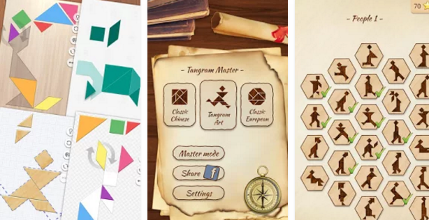 Gameplay screenshot from tangram master premium for Android