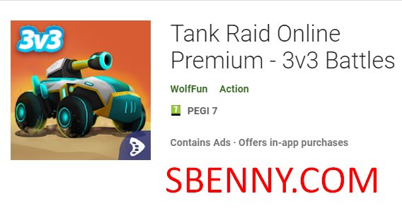 Batalhas 3v3 premium de raid online de tanques