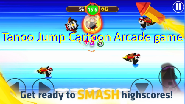 tanoo salto gioco arcade cartone animato