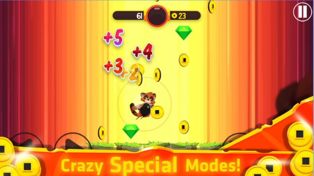 Gameplay screenshot from tanoo jump cartoon arcade game for Android