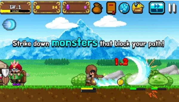 Gameplay screenshot from tap knight dragon s attack for Android