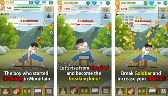 tap tap breaking break everything clicker game MOD APK Android
