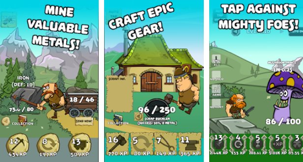 Gameplay screenshot from tap team troika a viking clicker for Android
