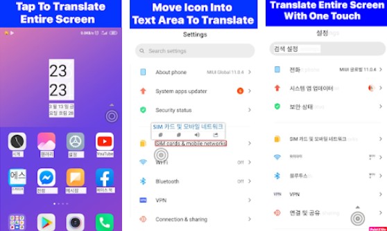 tap to translate screen MOD APK Android