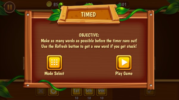 Gameplay screenshot from tappy word for Android